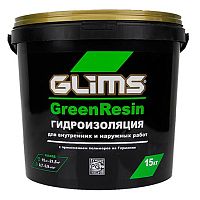 Гидроизоляция эластичная (герметик) GLIMS GreenResin 15 кг, ведро – ТСК Дипломат