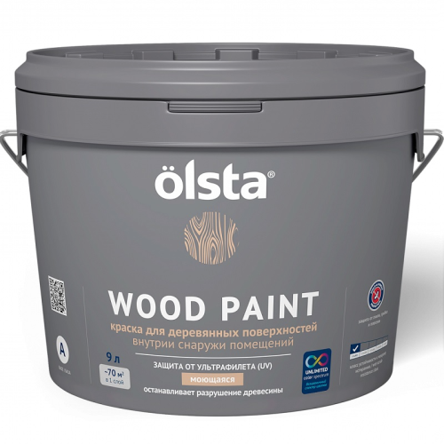 Универсальная акриловая краска по дереву WOOD PAINT база А 0,9 л
