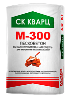 Смесь сухая монтажно-кладочная Пескобетон М300 (стандарт), 40 кг