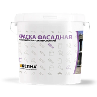 Краска акриловая водно-дисперсионная «Фасадная», 25 кг, БЕЛМА