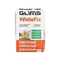 GLIMS WhiteFix плиточный клей для натурального и искусственного камня на основе белого цемента, 25кг