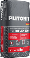 Высокоэластичный клей для плитки максиформата PLITONIT PLITOFLEX 5000 Белый, 20 кг