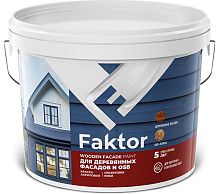 Краска FAKTOR для деревянных фасадов и OSB база С, ведро 9 л