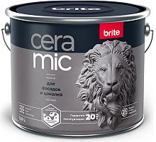 Краска BRITE CERAMIC для фасадов и цоколей база С, ведро 9 л