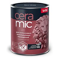 Краска BRITE CERAMIC  для интенсивно  используемых помещений белая база А, банка 0,9 л