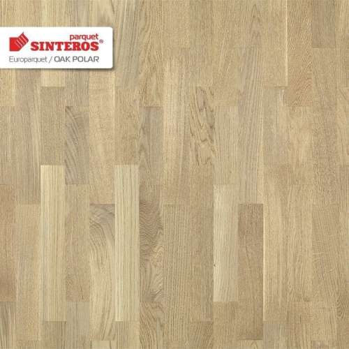 Паркетная доска Sinteros (Синтерос) Europarquet Дуб Полярный трехполосная лак