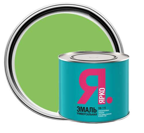 Эмаль ЯРКО ПФ-115 светло-зеленая, банка 1,9 кг