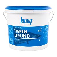 Кнауф Тифенгрунд Мороз грунтовка укрепляющая глубокого проникновения Knauf Tiefengrund, 5 кг, ведро – ТСК Дипломат
