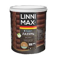 Лессирующий антисептик LINNIMAX Аква Лазурь для дерева Орех 0,9 л
