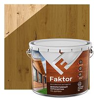 Антисептик FAKTOR декоративный для защиты и тонирования древесины 3 в 1 орех, барабан 7,6 кг