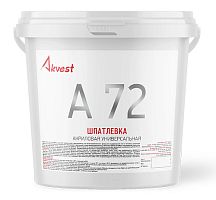 Шпатлевка акриловая универсальная А 72, 3 кг, Аквест