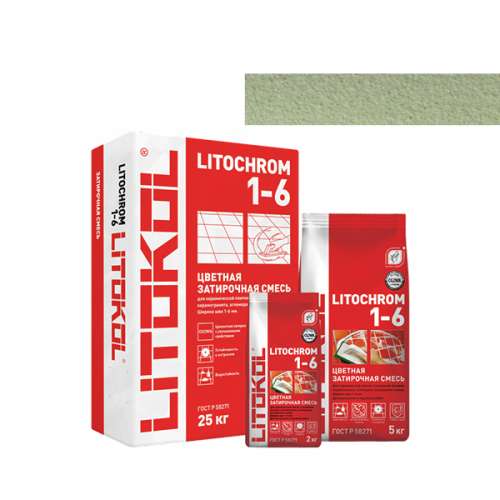 Затирка LITOCHROM 1-6, мешок, 2 кг, Оттенок C.330 Киви, LITOKOL – ТСК Дипломат