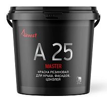 Краска резиновая для крыш, фасадов, цоколей А 25 Мастер, База С, 2,4 кг, Аквест