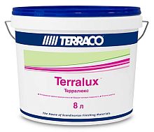 Акриловая краска Terraco универсальная с повышенной износоустойчивостью TERRALUX База Medium, 8 л ведро