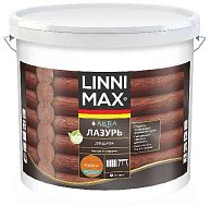 Лессирующий антисептик LINNIMAX Аква Лазурь для дерева Рябина 9 л