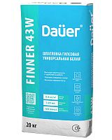 Шпатлевка гипсовая выравнивающая белая FINNER INTER 43W, мешок 20 кг