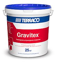 Структурная штукатурка Terraco GRAVITEX ROLLER на акриловой основе с очень низким профилем База NP,  25 кг ведро
