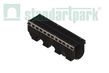 Лоток водоотводный пластиковый PolyMax Drive ЛВ-20.26.20 -ПП с РВ щель ВЧ кл. C (к-т) 085471333-М, класс С250, комплект, Стандартпарк