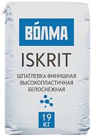 Смесь сухая шпаклевочная на основе полимерного вяжущего "ВОЛМА-ISKRIT", 19 кг – ТСК Дипломат