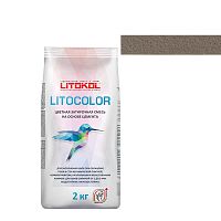Цветная затирочная смесь LITOCOLOR, L.12 Темно-серый, 2 кг – ТСК Дипломат