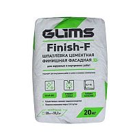 Шпатлевка GLIMS Finish-F цементная белая - 20 кг, мешок – ТСК Дипломат