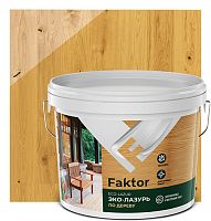 Эко-лазурь FAKTOR для древесины сосна, ведро 9 кг