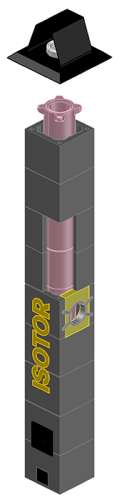 ISOTOR Комплект дымохода с плитой по месту, 6м Ø20см с верхним комплектом, Schiedel – ТСК Дипломат