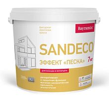 Bayramix Sandeco База С фактурная краска с эффектом песка, фракция 0,2-0,5 мм, 13 кг