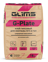 GLIMS G-PLATE Клей гипсовый тонкослойный для монтажа пазо-гребневых плит – ТСК Дипломат