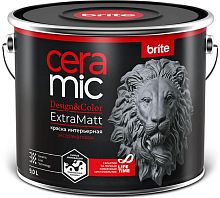 Краска BRITE CERAMIC для интенсивно используемых помещений ExtraMatt база С, ведро 9 л
