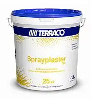 Штукатурка Terraco SPRAYPLASTER BC  базовая на акриловой основе для механизированного нанесения, ведро 25 кг