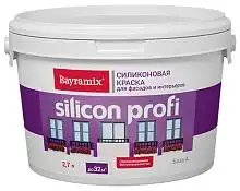 Bayramix Silicon Profi краска на акриловой основе с силиконовой добавкой для фасадов, База C, 2.7 л