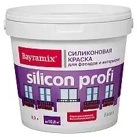 Bayramix Silicon Profi краска на акриловой основе с силиконовой добавкой для фасадов, База А, 2.7 л