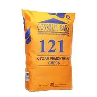 CONSOLIT BARS 121 М  -10°C, Тиксотропный ремонтный состав с фиброй (В50), мешок 30 кг, Консолит